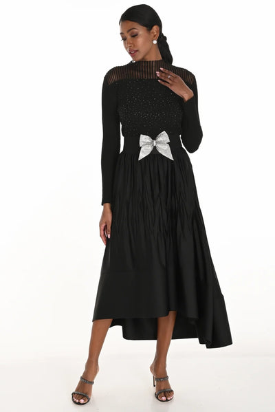 A25900 Diamante Bow Wide Elastic Belt