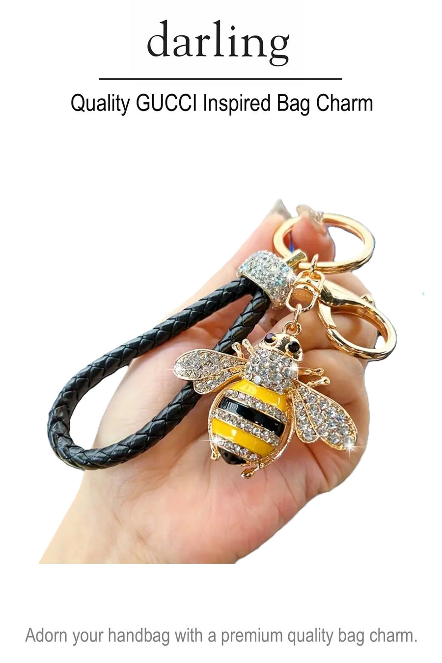 D0016 Diamante Gucci Style Bee Charm