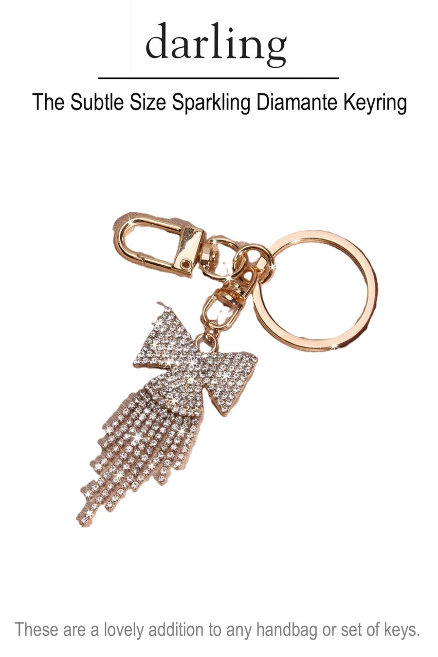 D0041 Diamante Bow Bag Charm