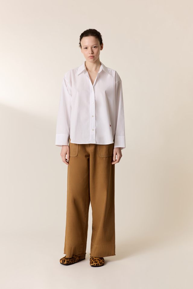L&H WHITE Tokyo Silhouette Crisp Cotton Shirt