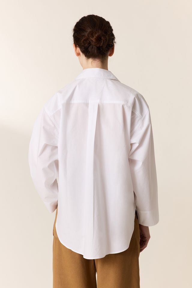 L&H WHITE Tokyo Silhouette Crisp Cotton Shirt