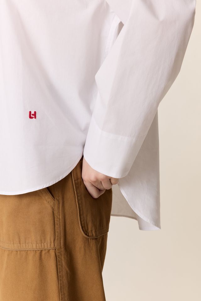 L&H WHITE Tokyo Silhouette Crisp Cotton Shirt