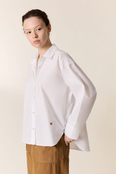 L&H WHITE Tokyo Silhouette Crisp Cotton Shirt