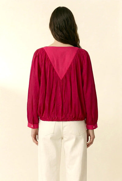 L&H Deep Gather V Soft Organic Cotton Top