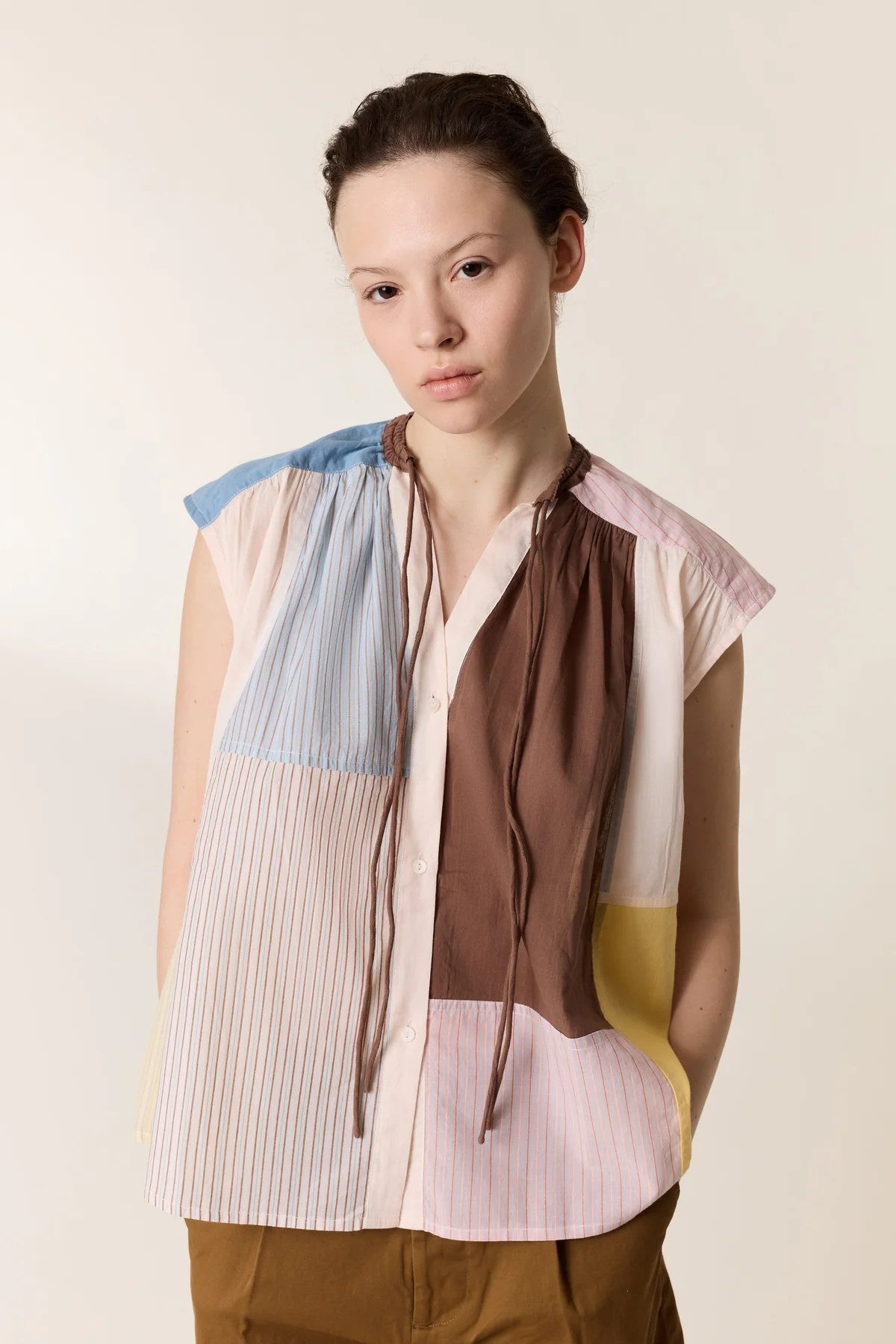 L&H Colour Block Soft Organic Cotton S/Less Shirt