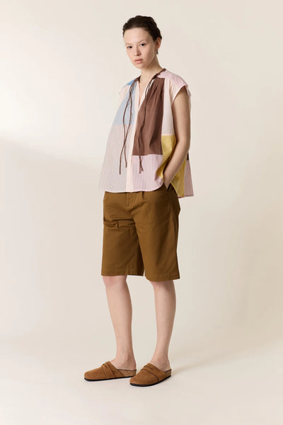 L&H Colour Block Soft Organic Cotton S/Less Shirt