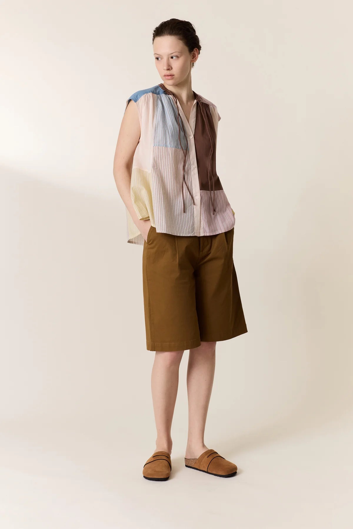 L&H Colour Block Soft Organic Cotton S/Less Shirt