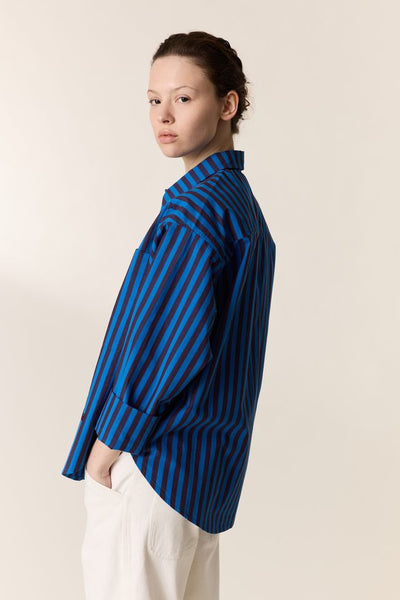 L&H Tokyo Silhouette Crisp Cotton Stripe Shirt
