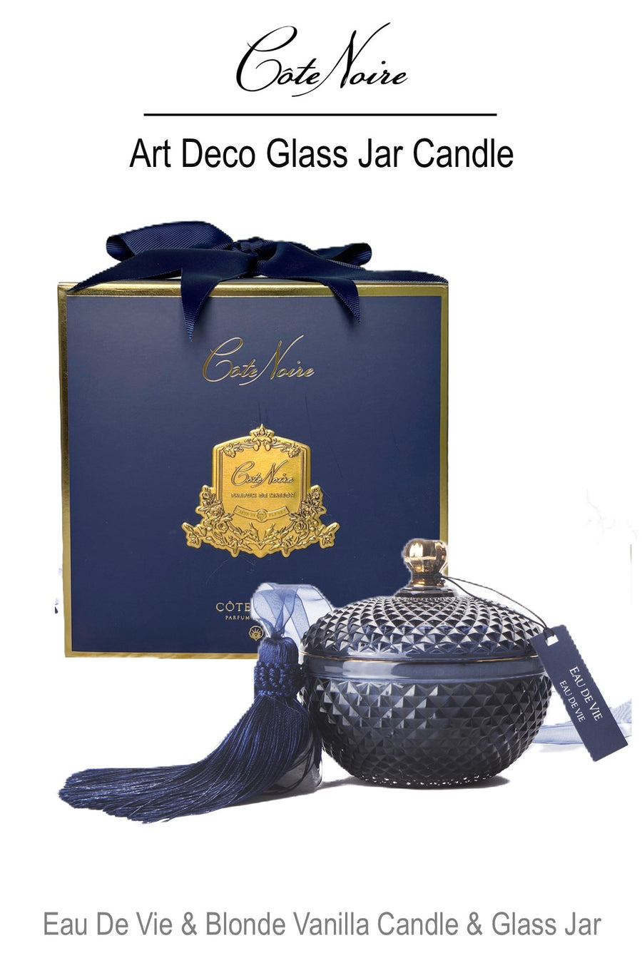 GML300 Cote Noire Glass Deco Candle