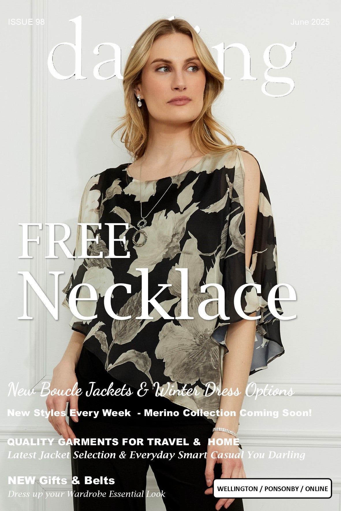 259343 Silky Shawl Style Evening Top With Necklace