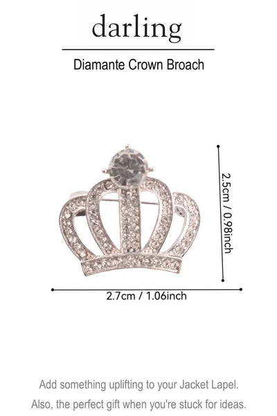 D0046 Diamante Crown Broach