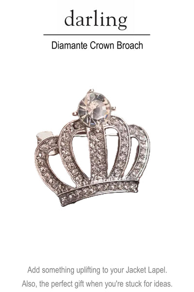 D0046 Diamante Crown Broach
