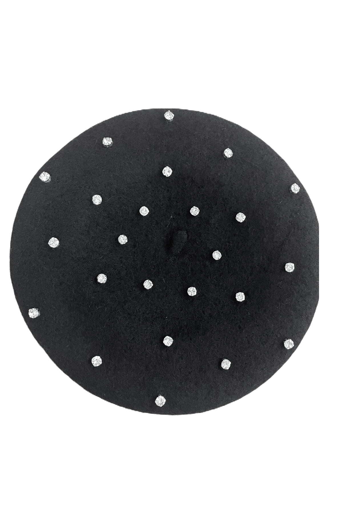 D0014 Crystal Studs Wool Beret