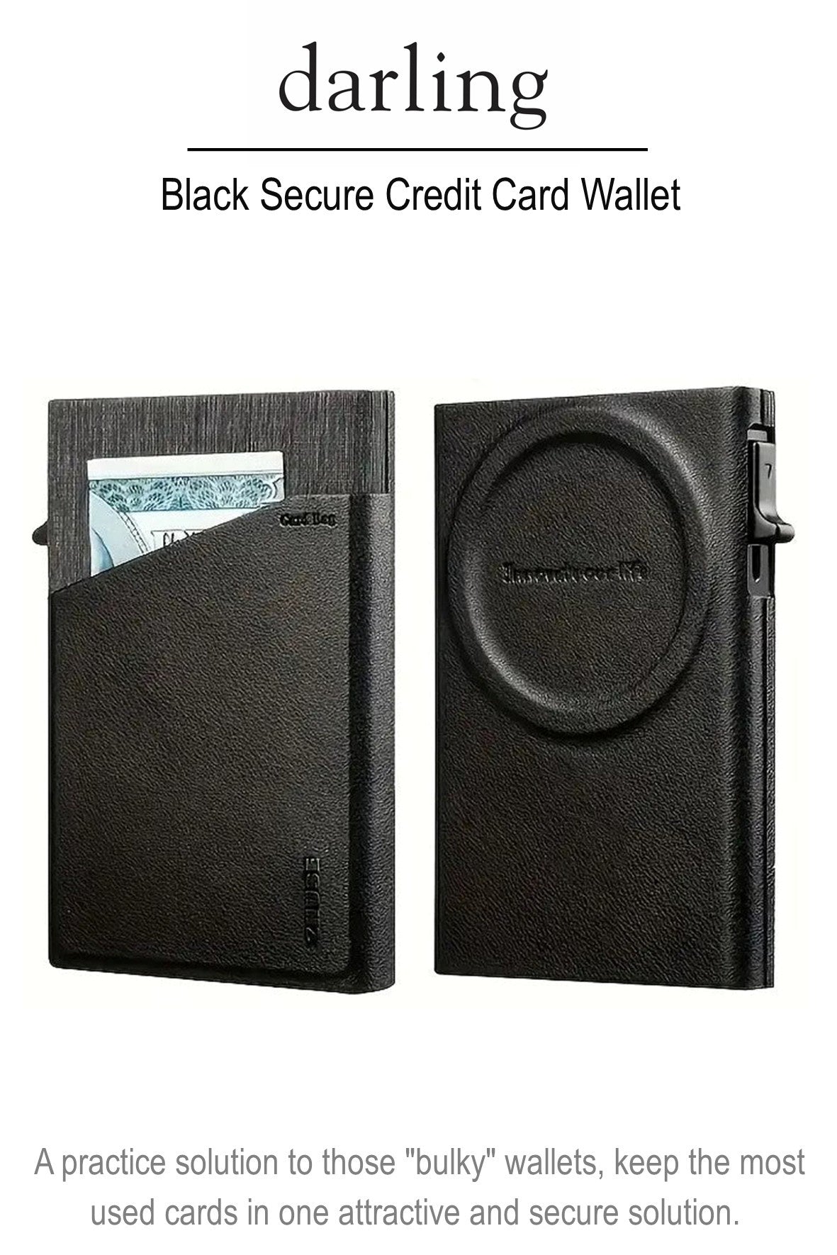 D0006 BLACK Secure Card Holder
