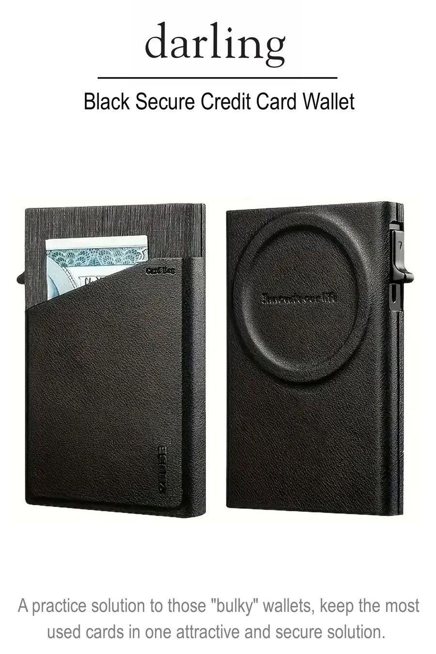 D0006 BLACK Secure Card Holder