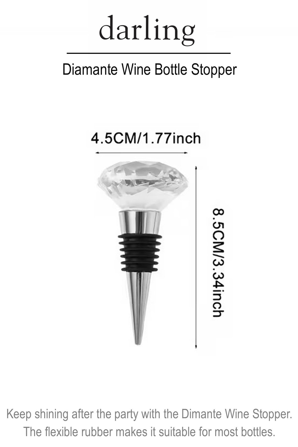 D0053 Diamond Wine Bottle Stopper