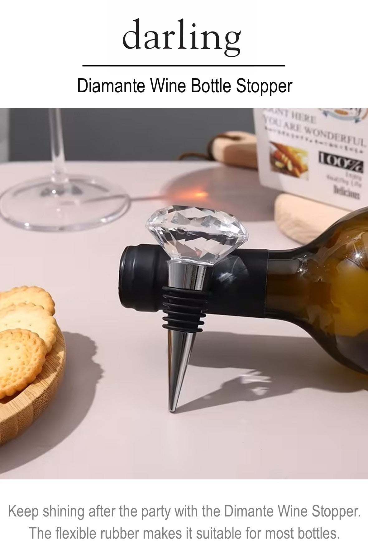 D0053 Diamond Wine Bottle Stopper