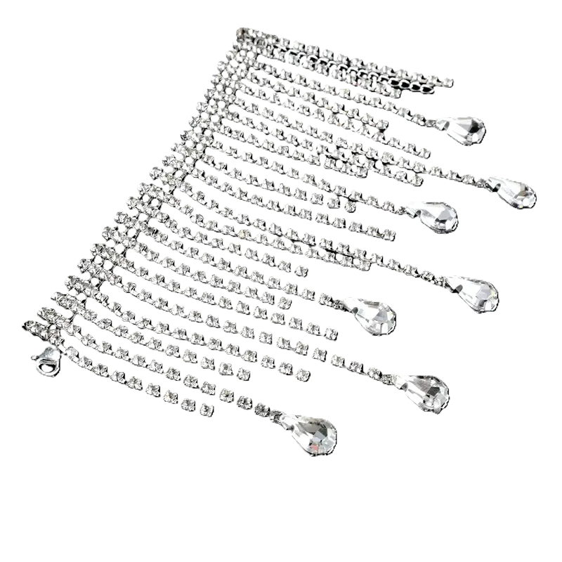 D0036 Crystal Champagne Bottle Necklace