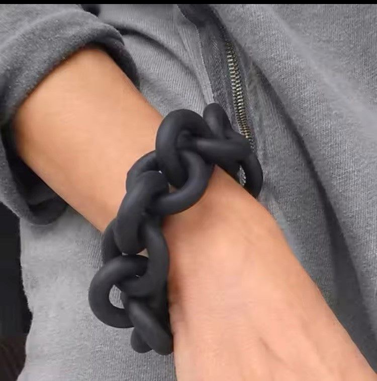 HG001 Chain Link Rubber Bracelet