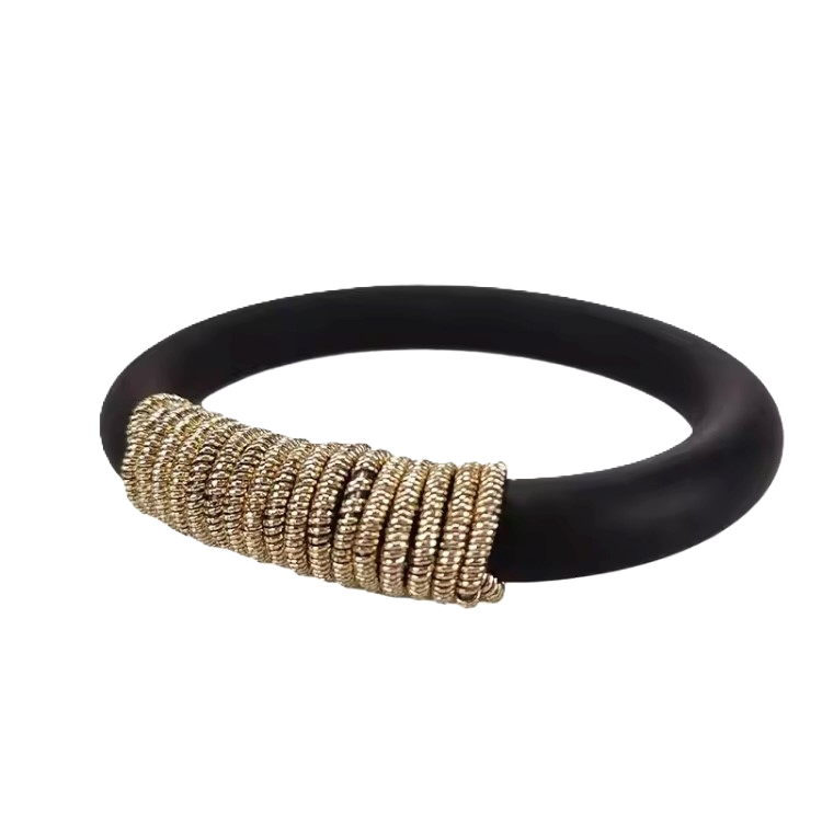 HG002 Textured Coil Rubber Bracelet