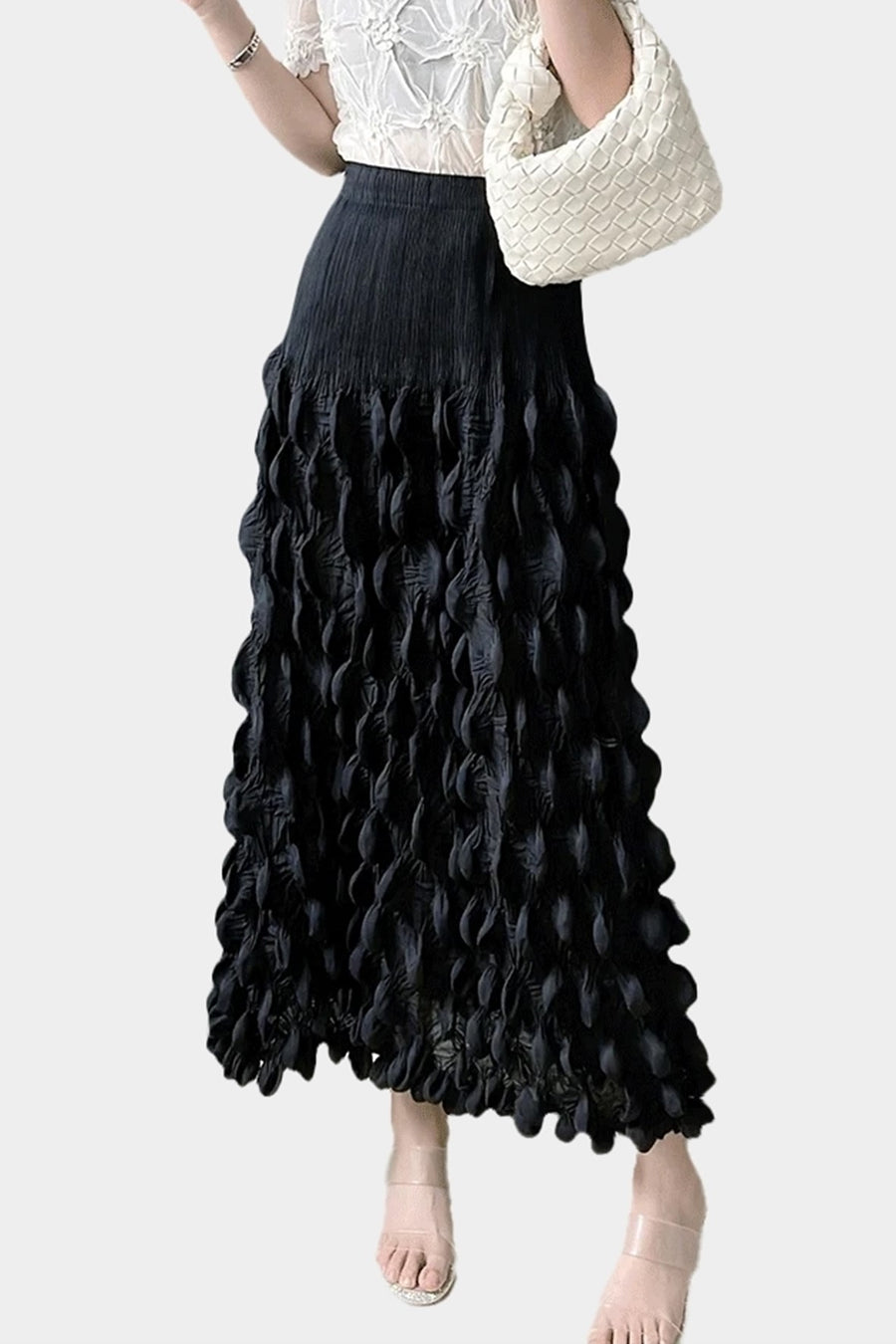 HG019 Multi Directional Cup Pleat Skirt