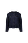 2047 Ink Ruffle Hem Tencel Denim Jacket