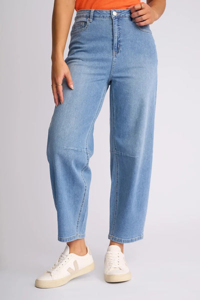 KN7123 Washer Barrel Ankle Jean