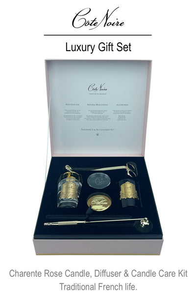 Cote Noire Luxury Diffuser, Candle & Accessories Gift Set