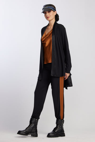 8884 Cashmere Modal Satin Back Cardigan