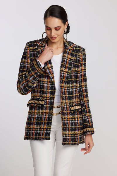 8881 Boucle Check Blazer