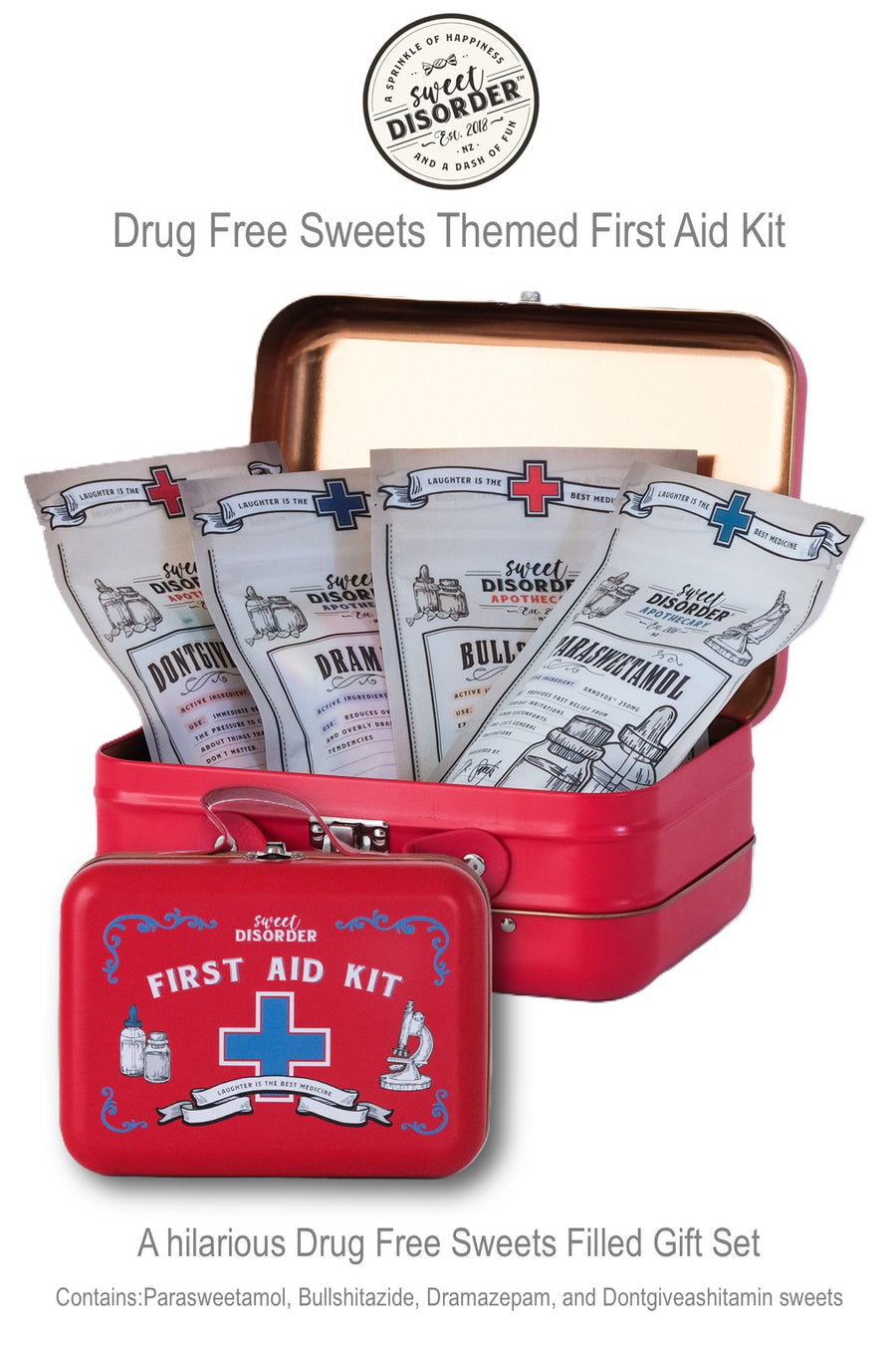 Laughter Is The Best Medicine  / First Aid Kit -  Red