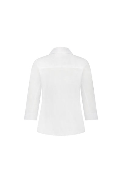 4032 Stretch Side Panel Shaped Cotton Shirt