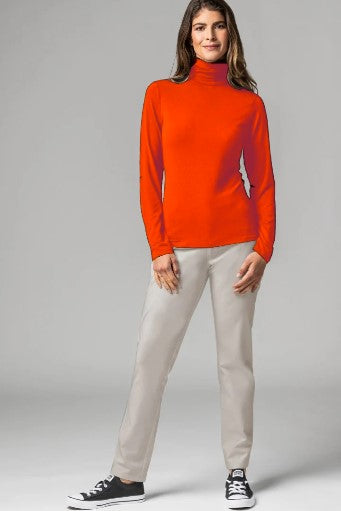 9402 Slim Fit Long Sleeve Merino Polo Neck Top