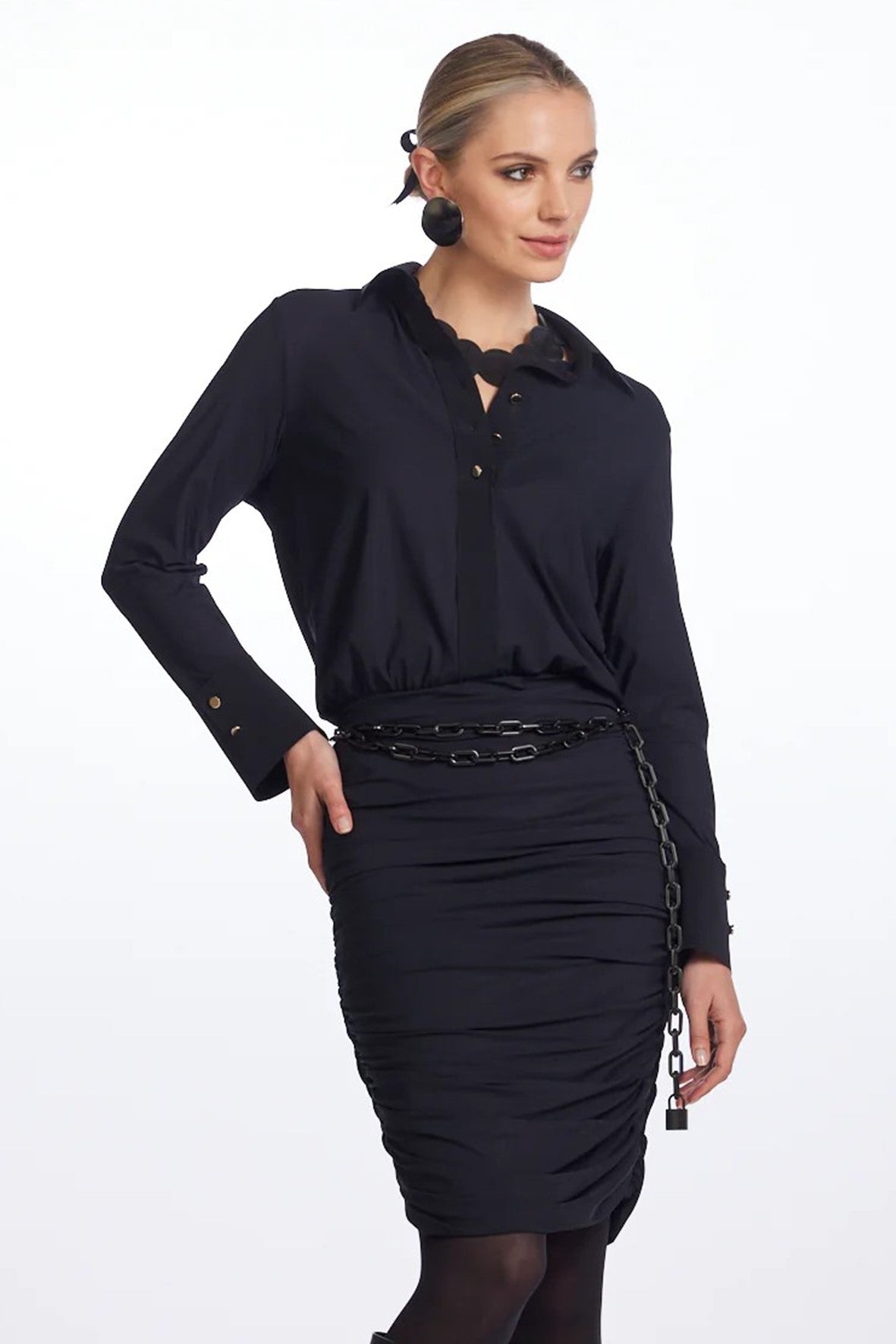 9058 Rouched Basque Dress