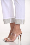251573 Rhinestone Cuff Straight Leg 7/8 Jean