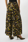 253247 Wide Leg Print Pant With Diamante Side Panel