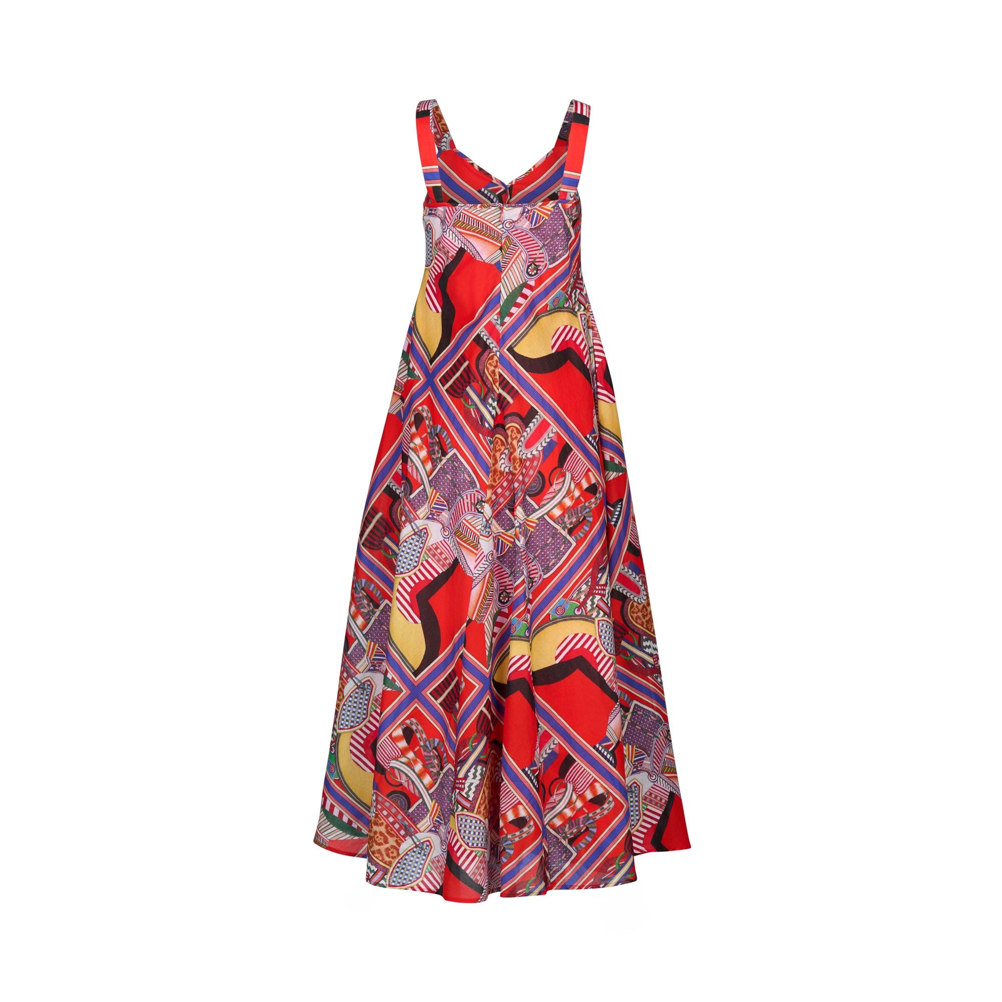 K1067 Cleopatra Print Cotton Gala Dress