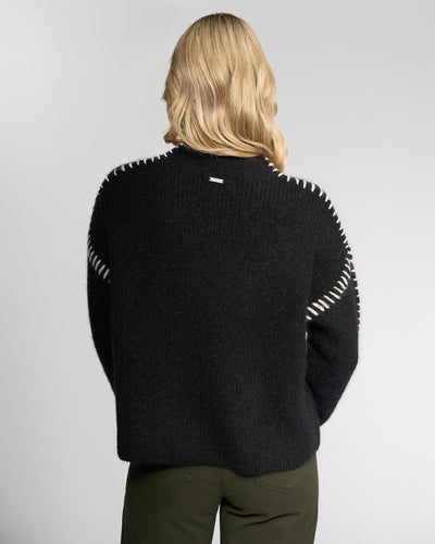VK2041 Mohair Wool Stitch Detail Weekend Sweater
