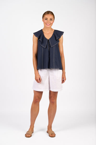 K5095 Ink Contrast Stitch Breeze Top