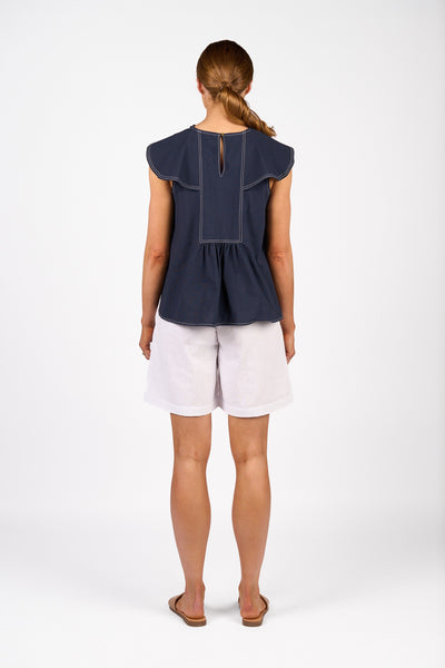 K5095 Ink Contrast Stitch Breeze Top