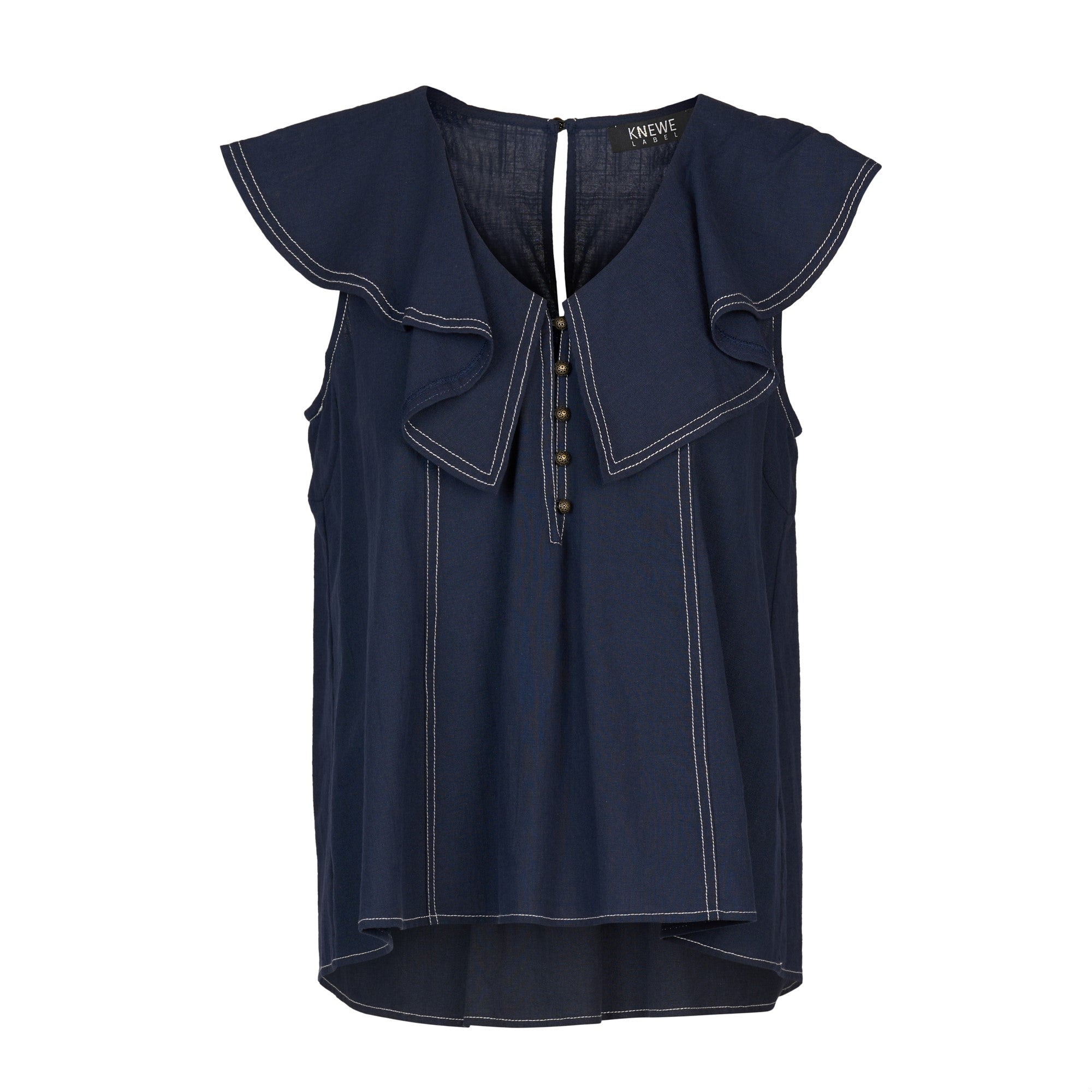 K5095 Ink Contrast Stitch Breeze Top