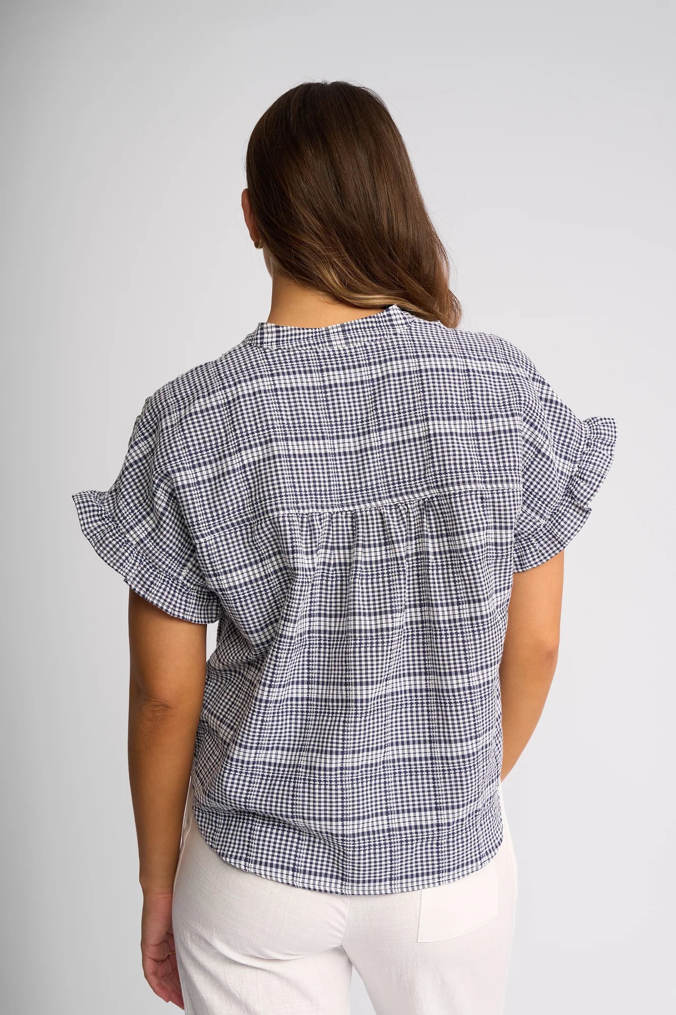 KN5097 Dolly's Picnic Cotton Check Top