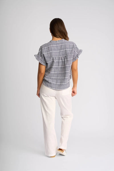 KN5097 Dolly's Picnic Cotton Check Top