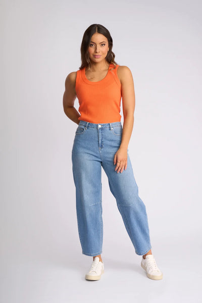 KN7123 Washer Barrel Ankle Jean