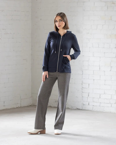 V4437A MERINO Zip Up Hooded Weekender Cardi