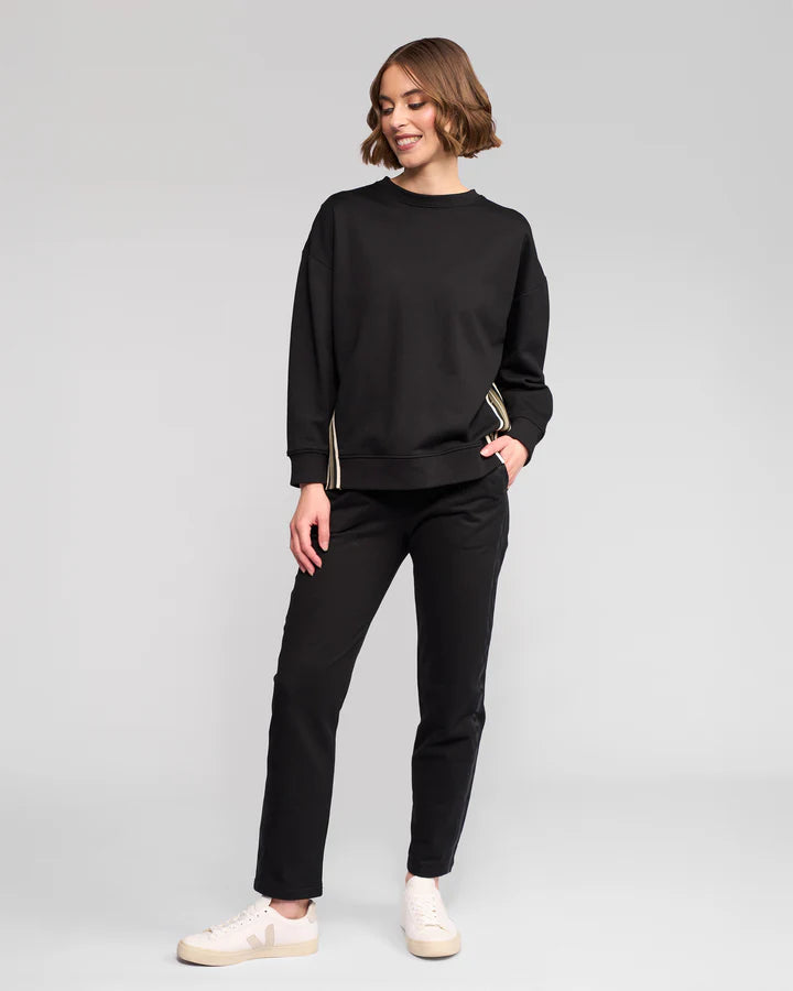 V4495 Side Stripe Cotton Weekend Sweatshirt