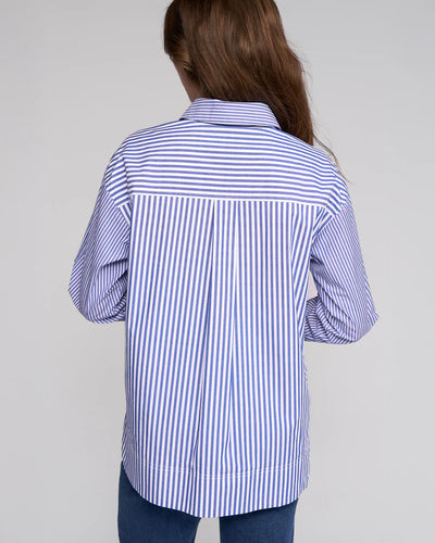 V4501 STRIPE Martha Stewart Look Oversized Crisp Cotton Shirt