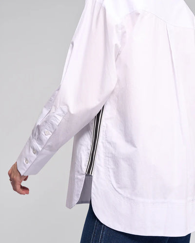 V4501 WHITE Martha Stewart Look Oversized Crisp Cotton Shirt