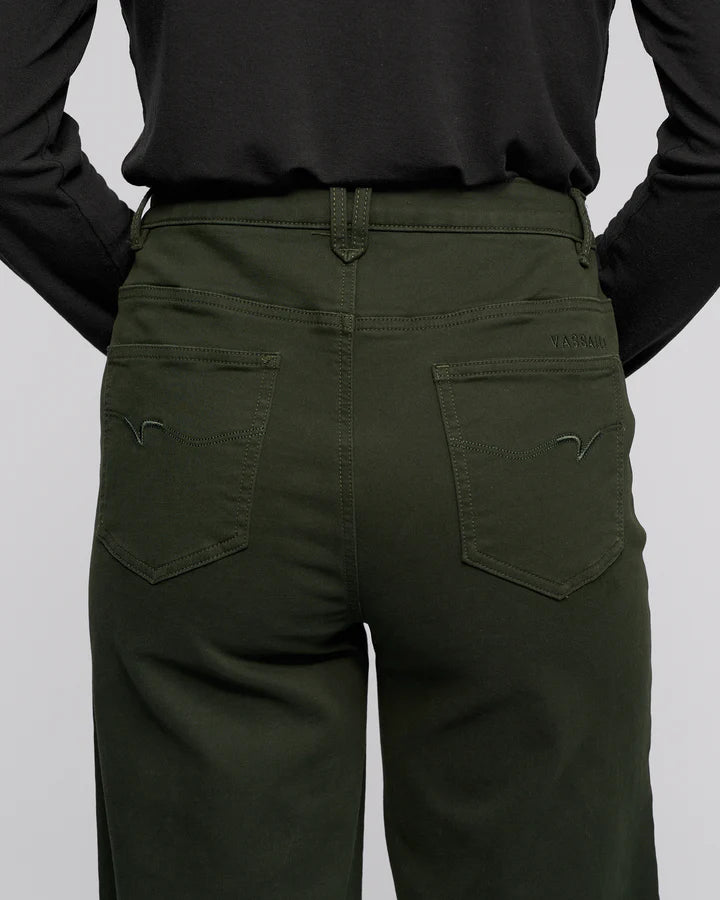 V5050K OLIVE Wide Leg Solo Jean