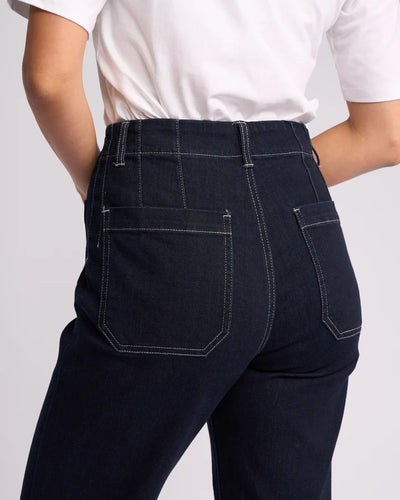 5995A Ink Wide Ankle Length Stretch Jean